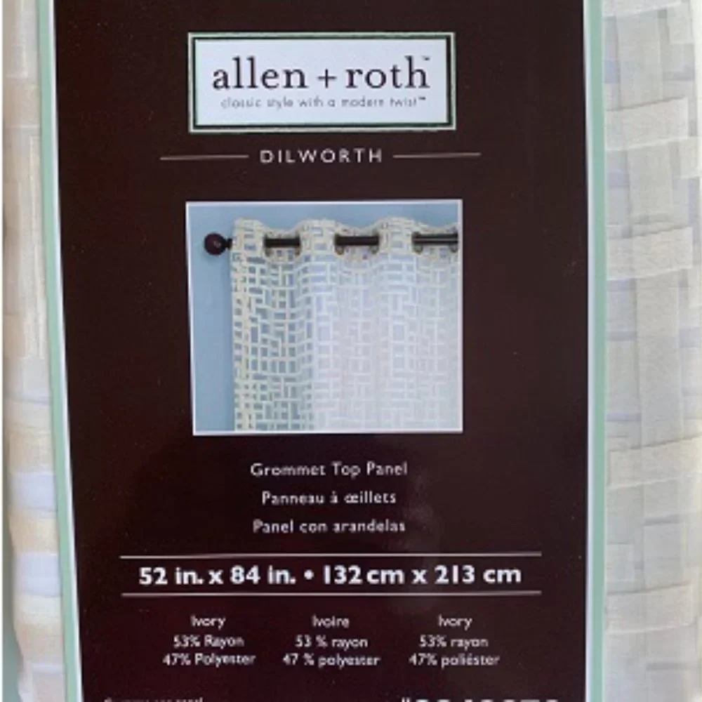Allen + Roth Grommet Top Window Panel set of 3